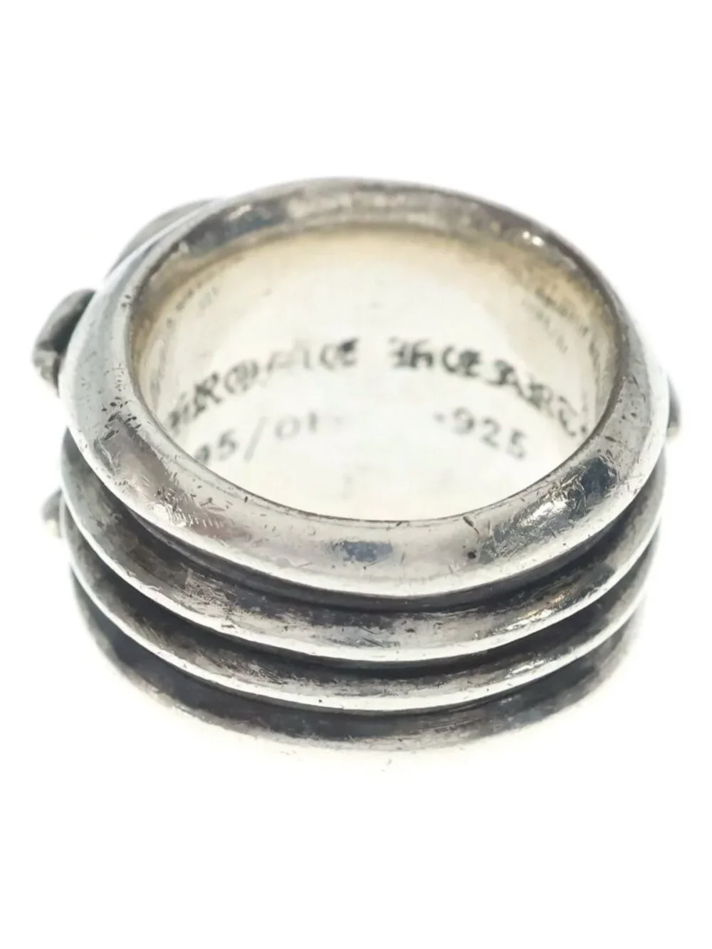 Chrome Hearts Dagger Heart Ring Silver